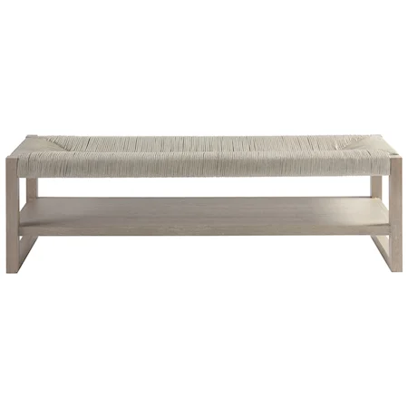 Bed End Bench with Woven Seat
